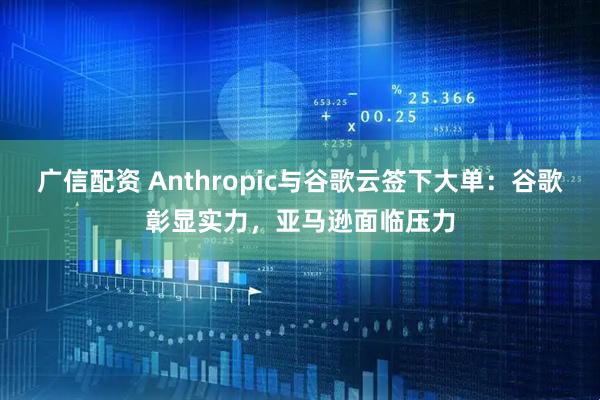 广信配资 Anthropic与谷歌云签下大单：谷歌彰显实力，亚马逊面临压力